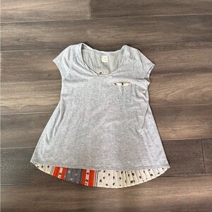 Anthropologie 1.9 Short Sleeve Pleated Tee